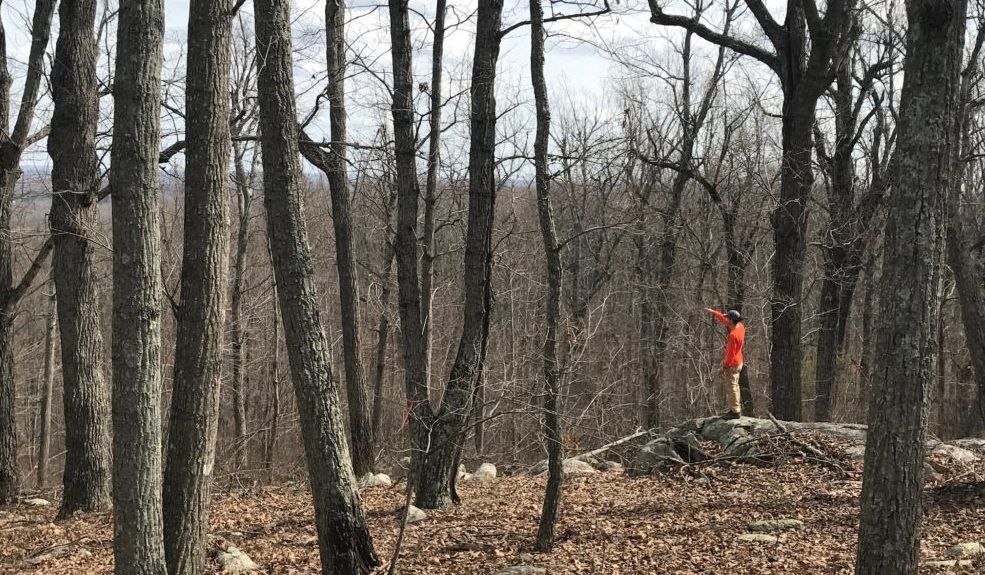 Cane Creek Mountains Natural Area - hiker overlooking view Cane Creek Mountains Natural Area - hiker overlooking view