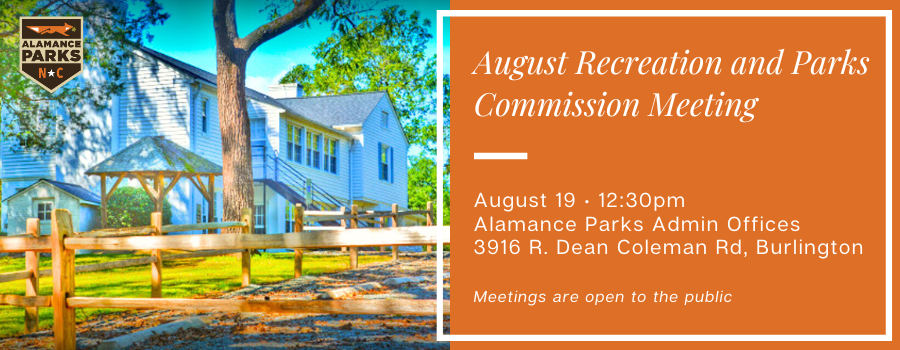 image of historic home on the left. orange background on the right with white text overlay. 