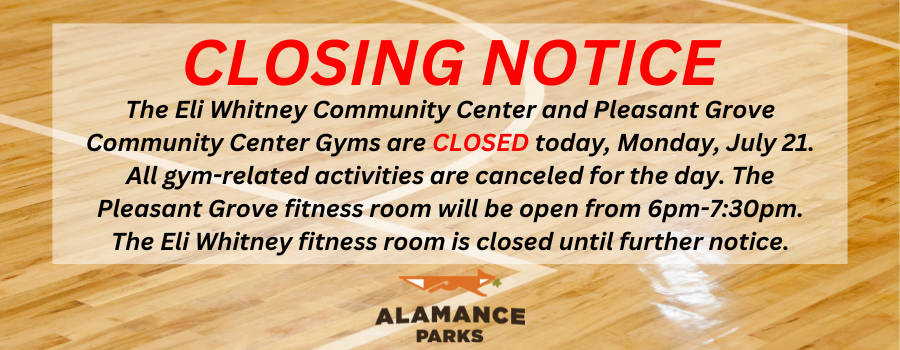 wooden gym floor background with text overlay and alamance parks logo center bottom.