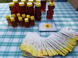 photo of honey and flower seeds