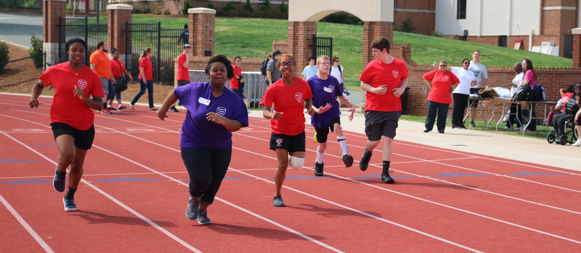 Athletes running at spring games