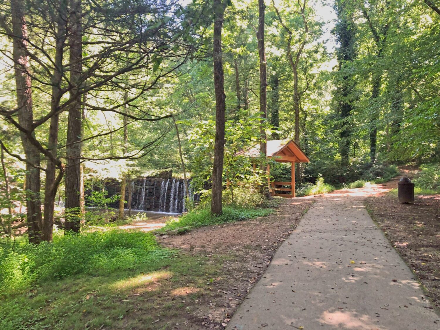 The Old Mill Dam and Waterfall at Cedarock Park.