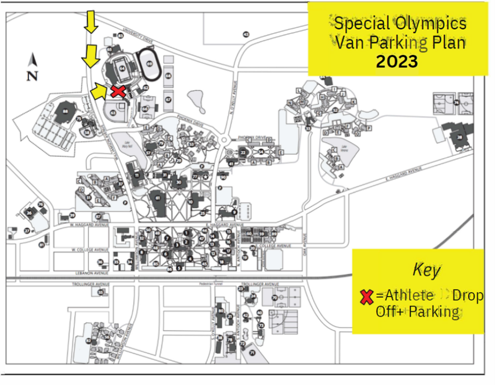 Special Olympics Van Parking